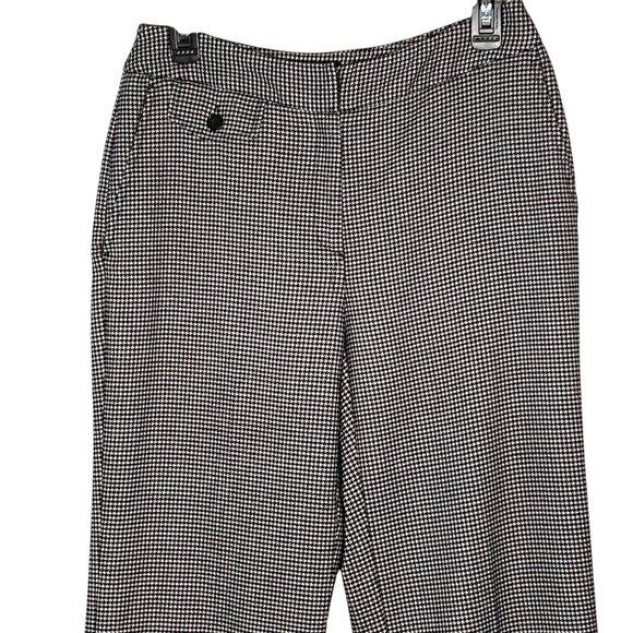 Bandolino Size 4 Stretch Houndstooth Dress Pants Polyester Blend Black & White - Picture 1 of 16